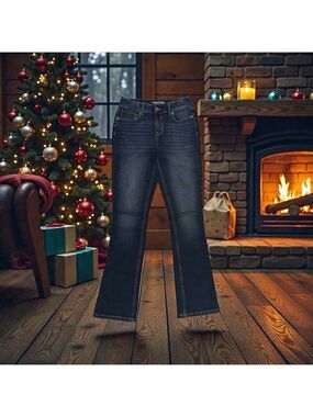 M Jeans By Maurices Womens 6 Long BLUE Slim Boot Mid-Rise Bootcut Jeans NWT